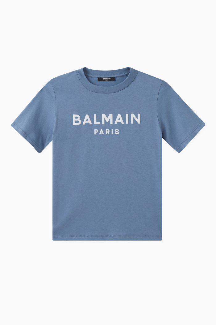 

Logo Print T-shirt in Cotton, Blue