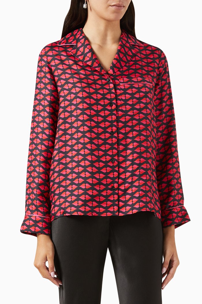 

Martina Shirt in Silk, Red