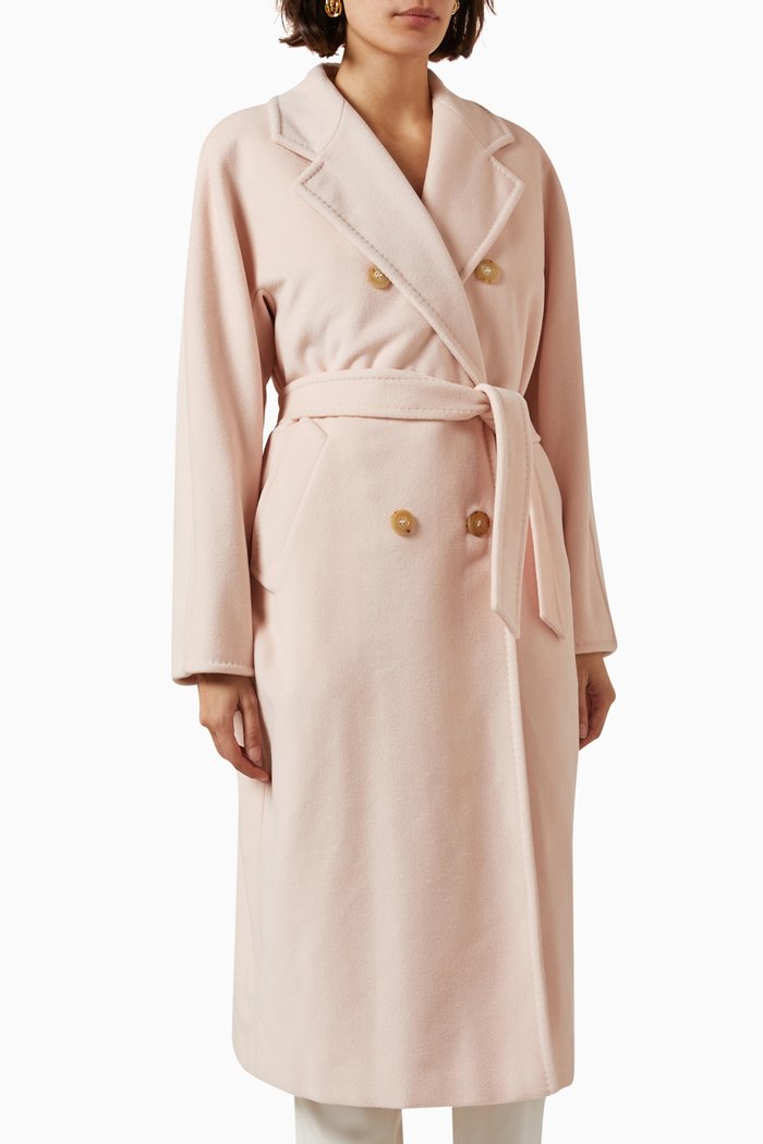 

Madame Belted Coat in Wool, Pink