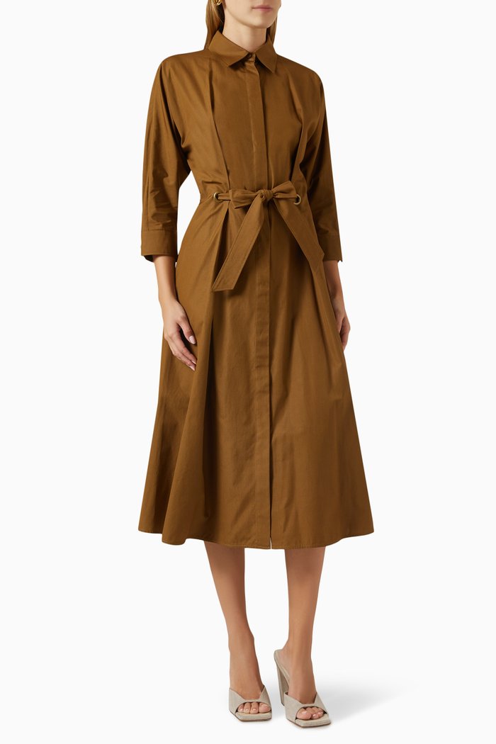 

Flavio Shirt Dress in Cotton, Metallic