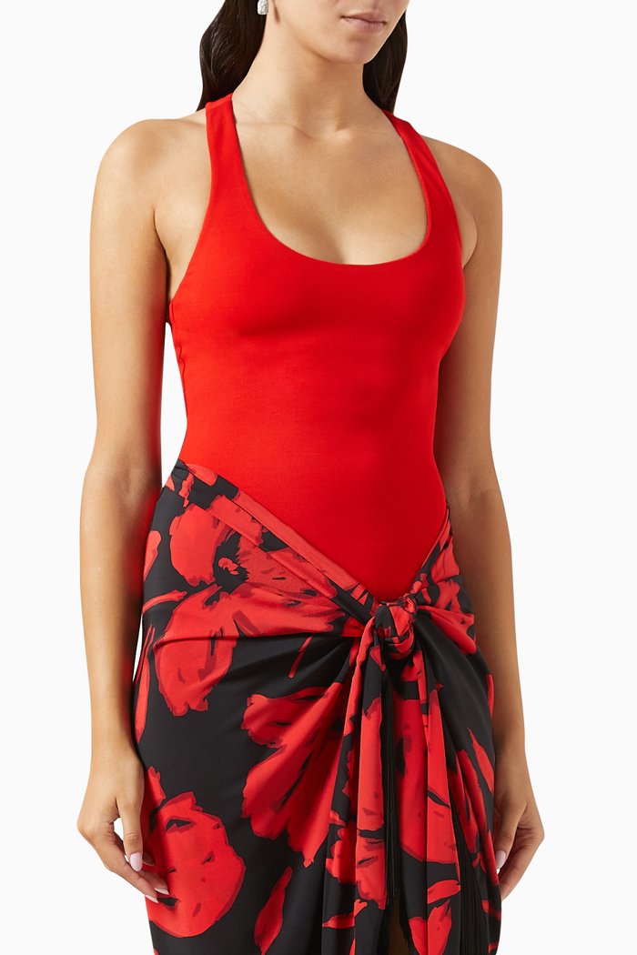 

Matte Bodysuit in Jersey, Red