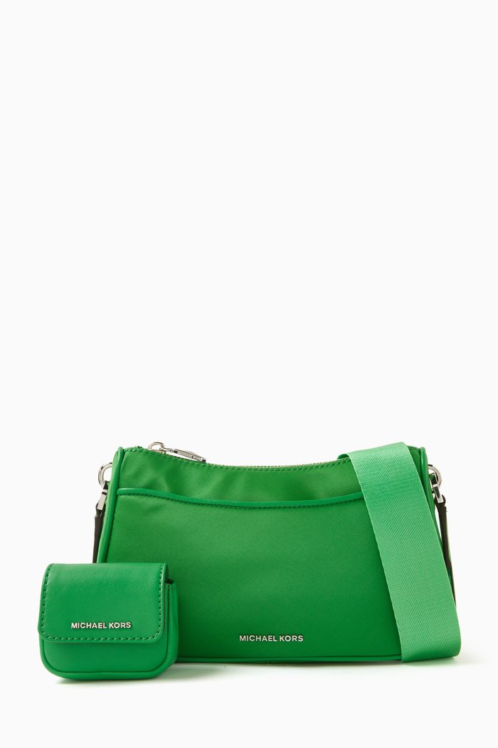

Jet Set Medium Crossbody Bag with Airpods Pro® Case in Nylon Gabardine, Green