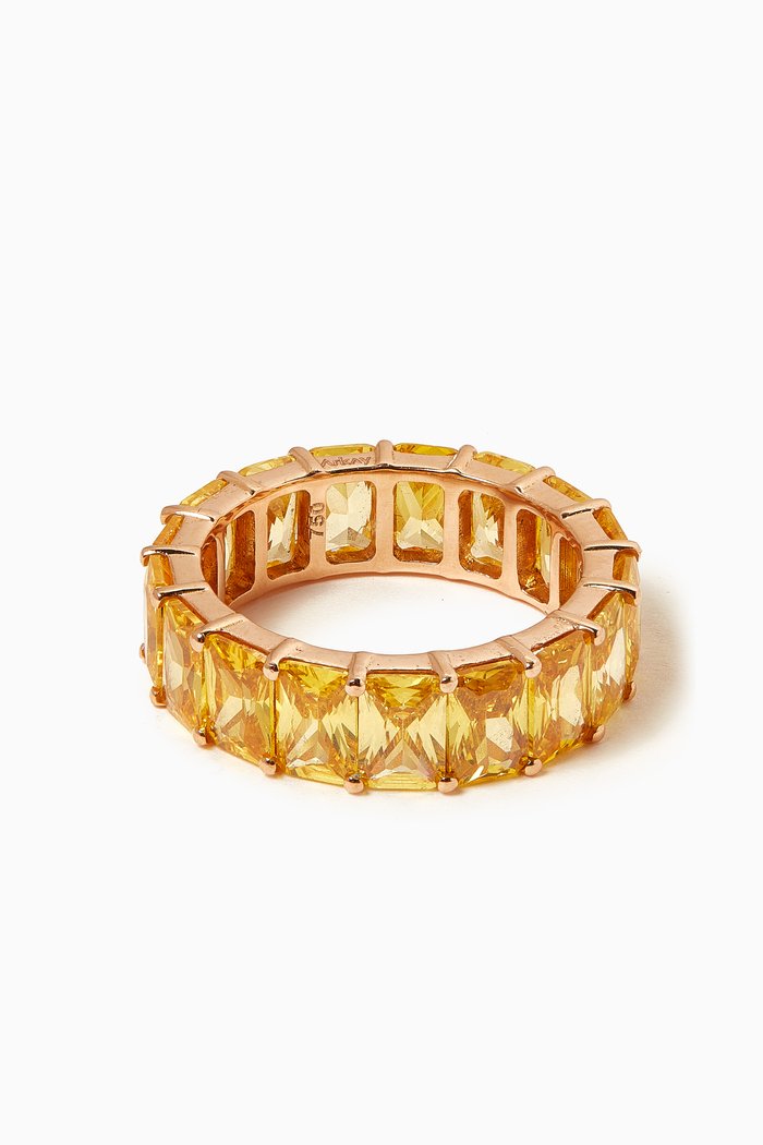 

Emerald-cut Eternity Band Ring in 18kt Rose Gold