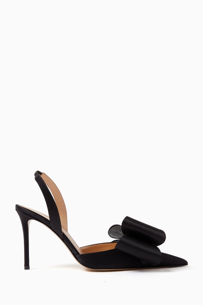 

Le Cadeau Slingback 95 Pumps in Satin, Black