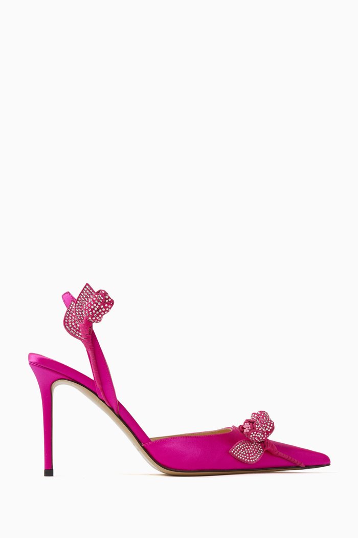 

Wonder Tulip 95 Slingback Pumps in Satin, Pink