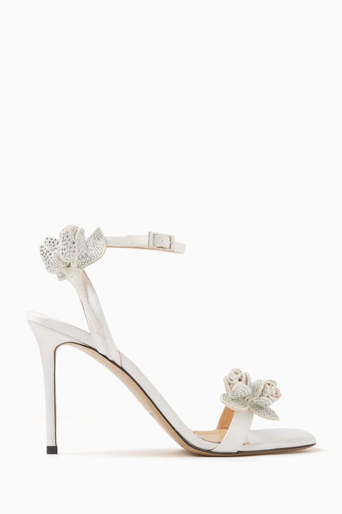 

Wonder Tulip 95 Sandals in Satin, White