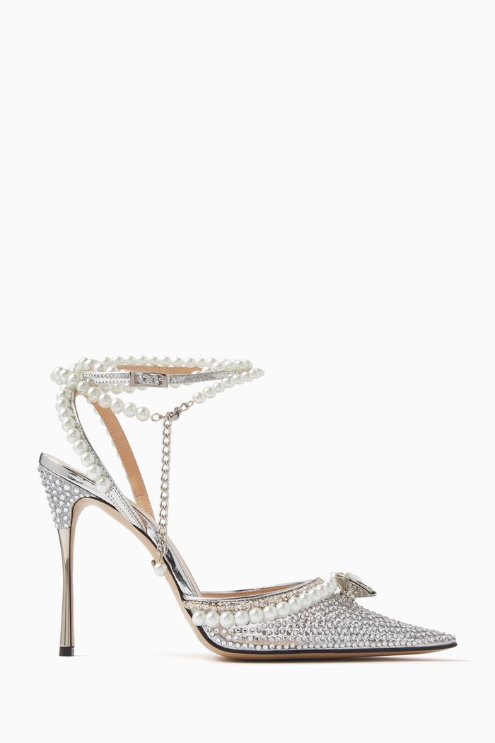 

Diamond of Elizabeth 110 Pumps in PVC & Calf Leather, Silver