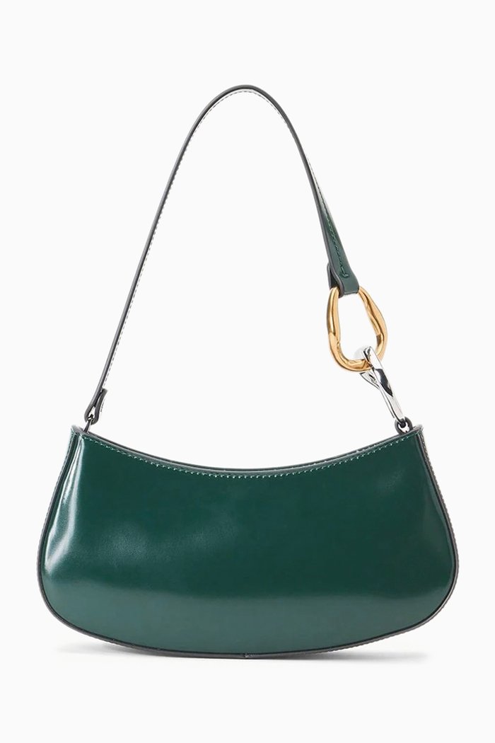 

Ollie Shoulder Bag in Shiny Leather, Green