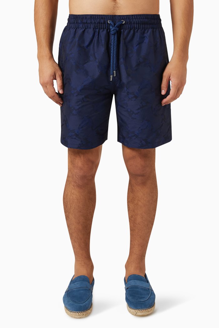 

Copa Camo Board Swim Shorts in ECO Luna, Blue