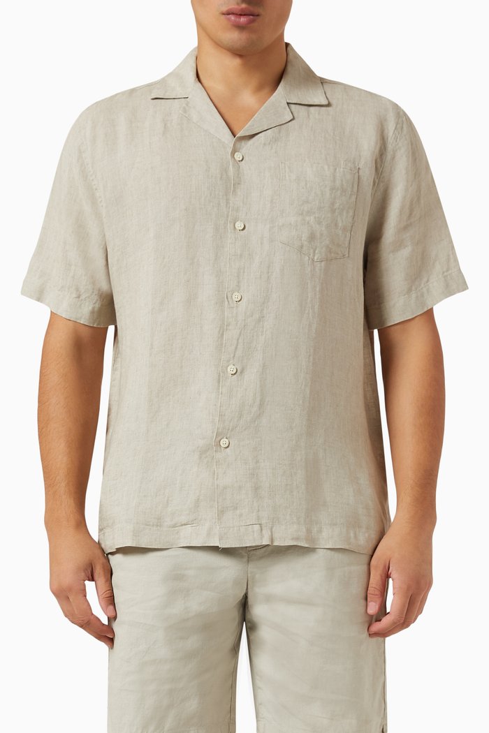 

Angelo Shirt in Linen, Neutral