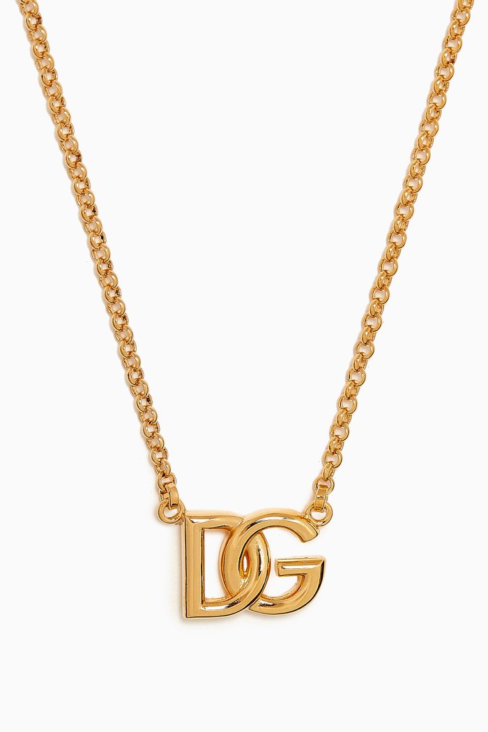 

DG Logo Necklace in Metal, Gold