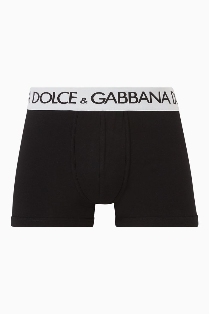 

Logo Boxers in Cotton Jersey, Black
