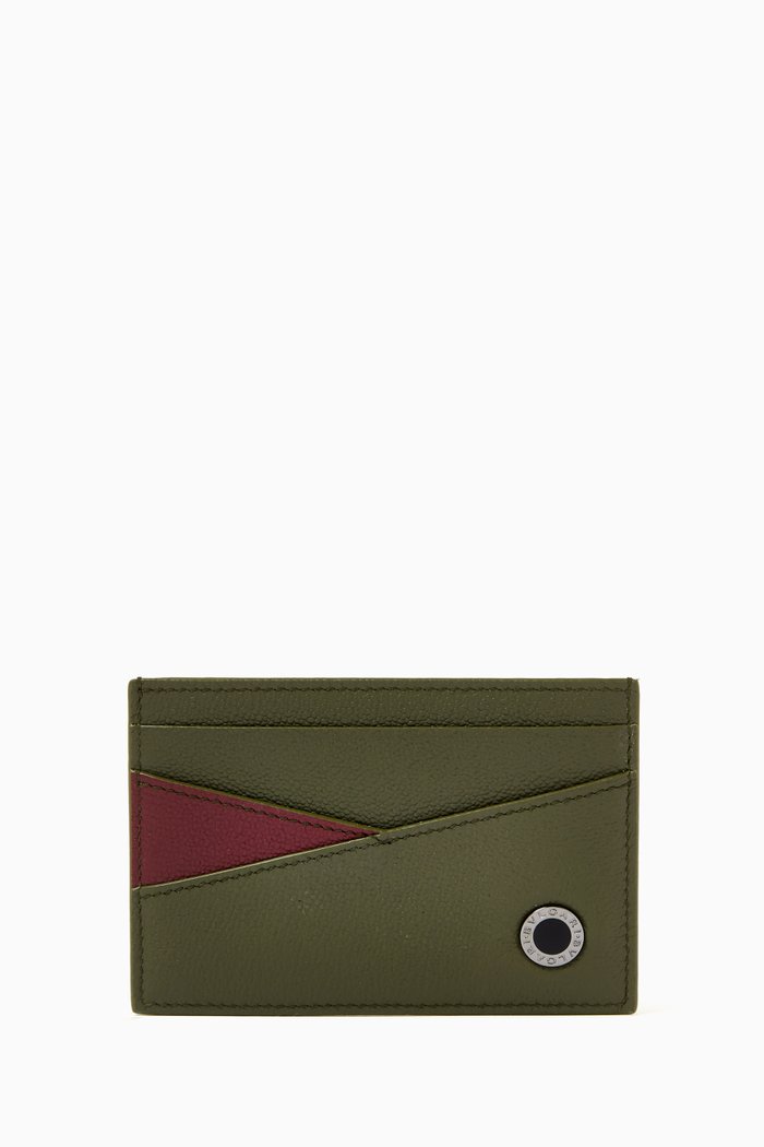 

Bvlgari Bvlgari Card Holder in Calf Leather, Green