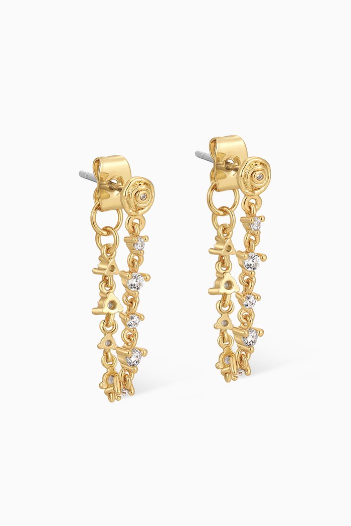 

Rosette Ballier Stud Earrings in Gold-plated Brass