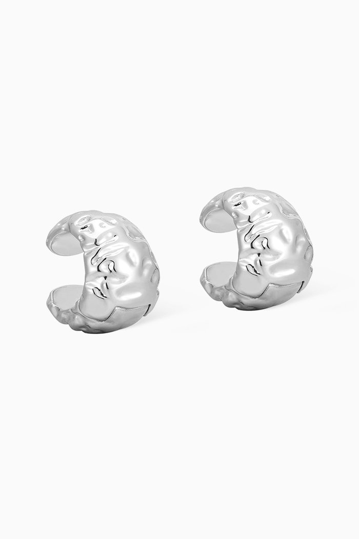 

Molten Ear Cuff Set in Silver-plated Brass
