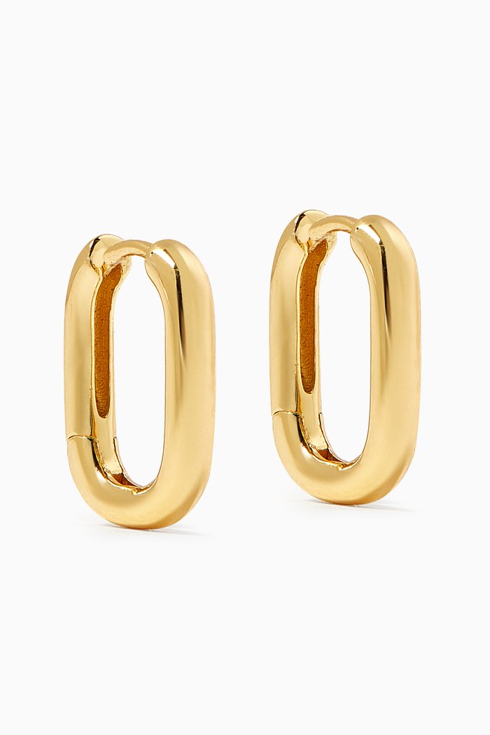 

Chain Link Huggies in Gold-plated Sterling Silver