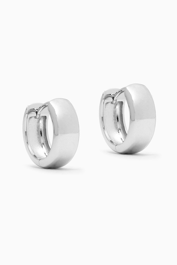 

Monaco Huggies in Silver-plated Brass