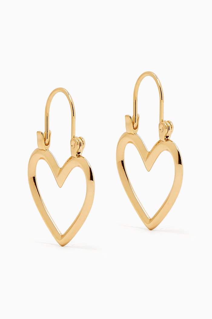 

Mini Heartbreaker Hoop Earrings in Gold-plated Brass