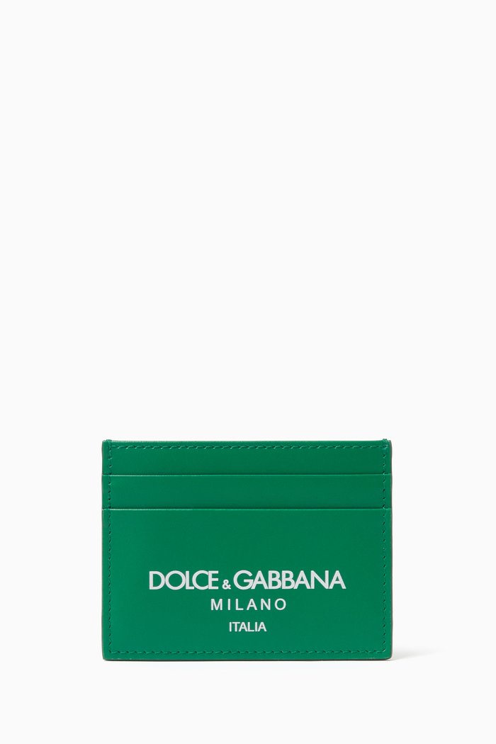 

Card Holder in Leather, Green
