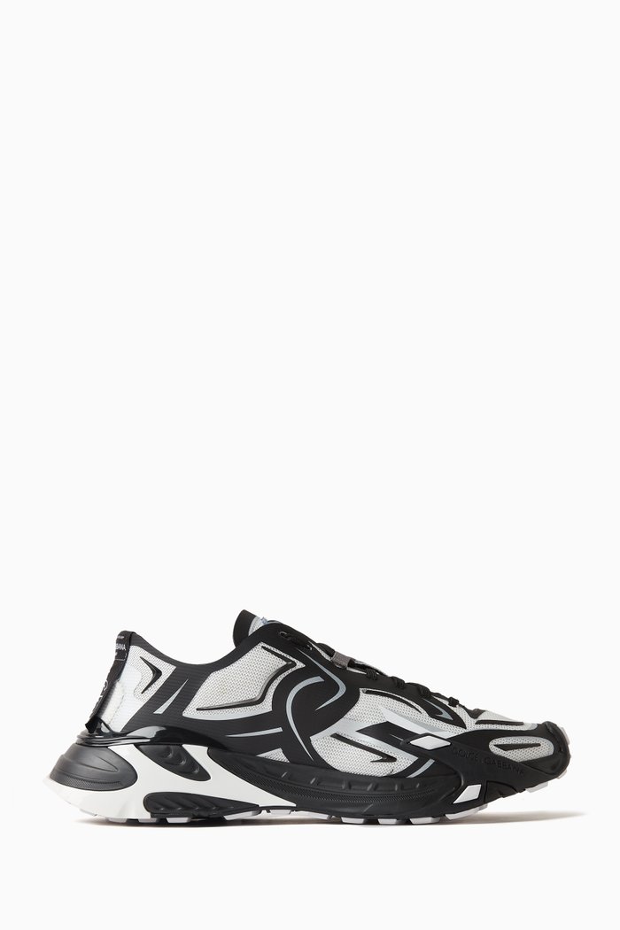 

Fast in Maglina Panelled Sneakers in Nylon, Black