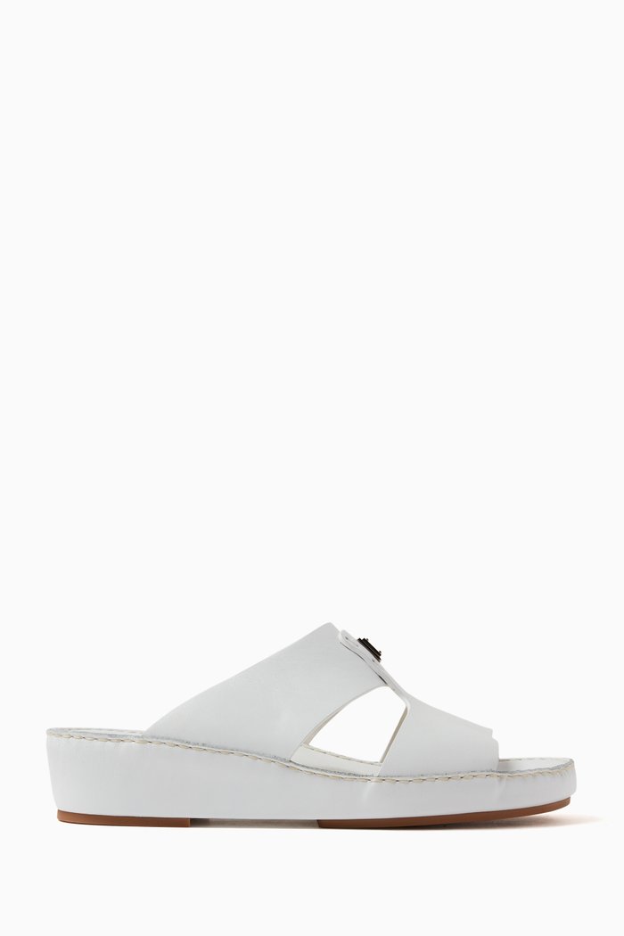

Formal Sandals in Nappa Leather, White