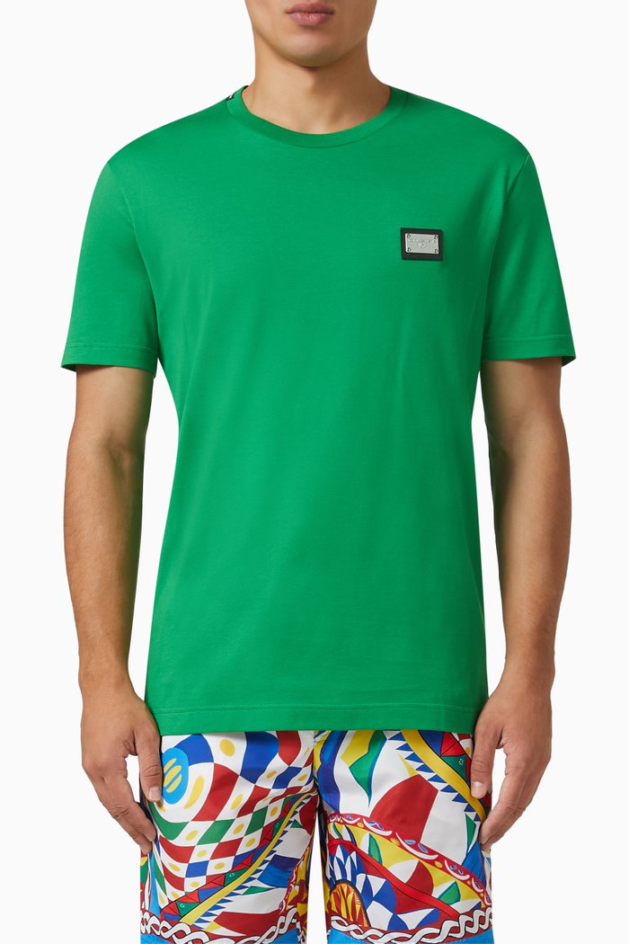 

Logo T-shirt in Cotton Jersey, Green