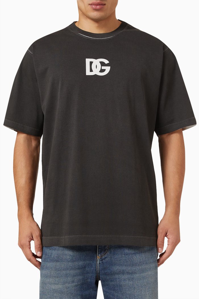 

Logo T-shirt in Cotton Jersey, Black