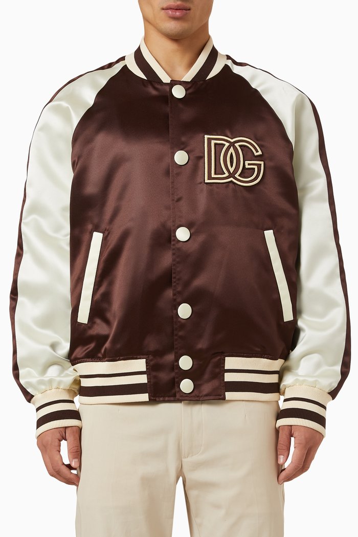 

Logo Bomber Jacket in Technical Satin, Multicolour