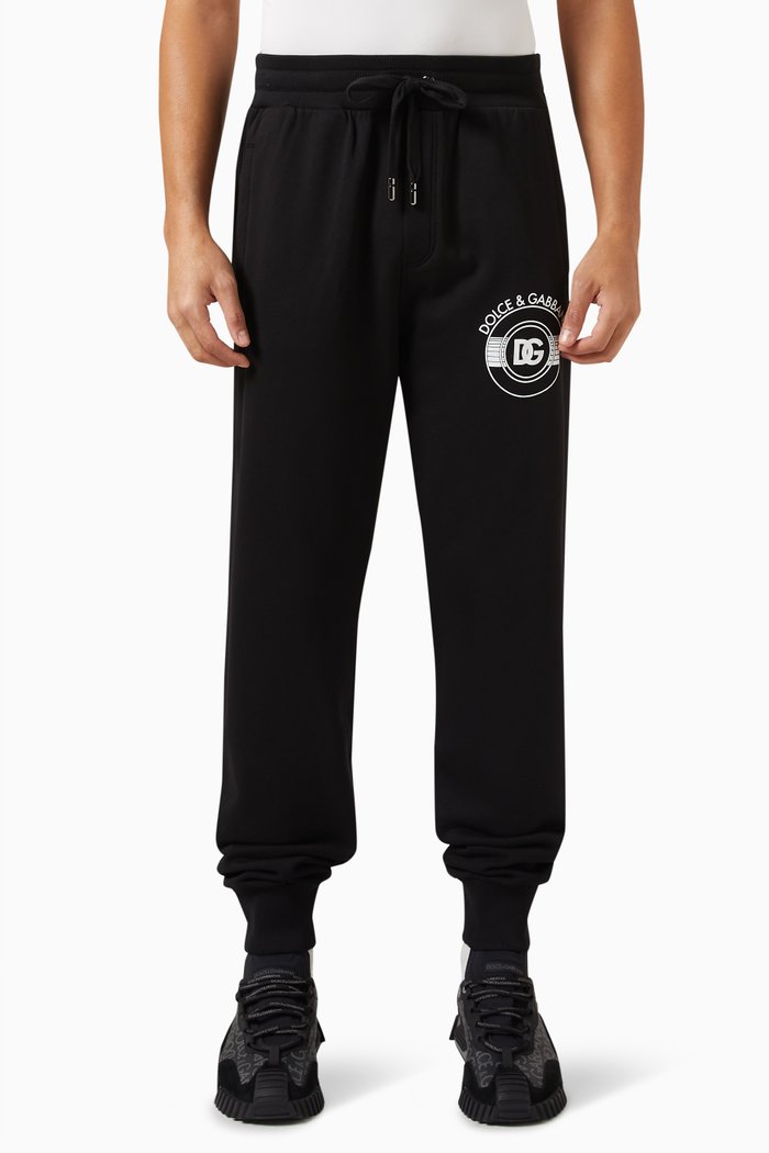 

DG Logo-print Sweatpants in Cotton-jersey, Black