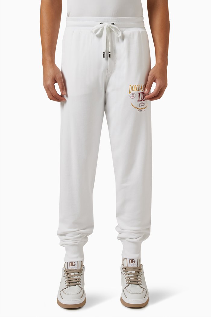 

DG Logo-print Sweatpants in Cotton-jersey, White