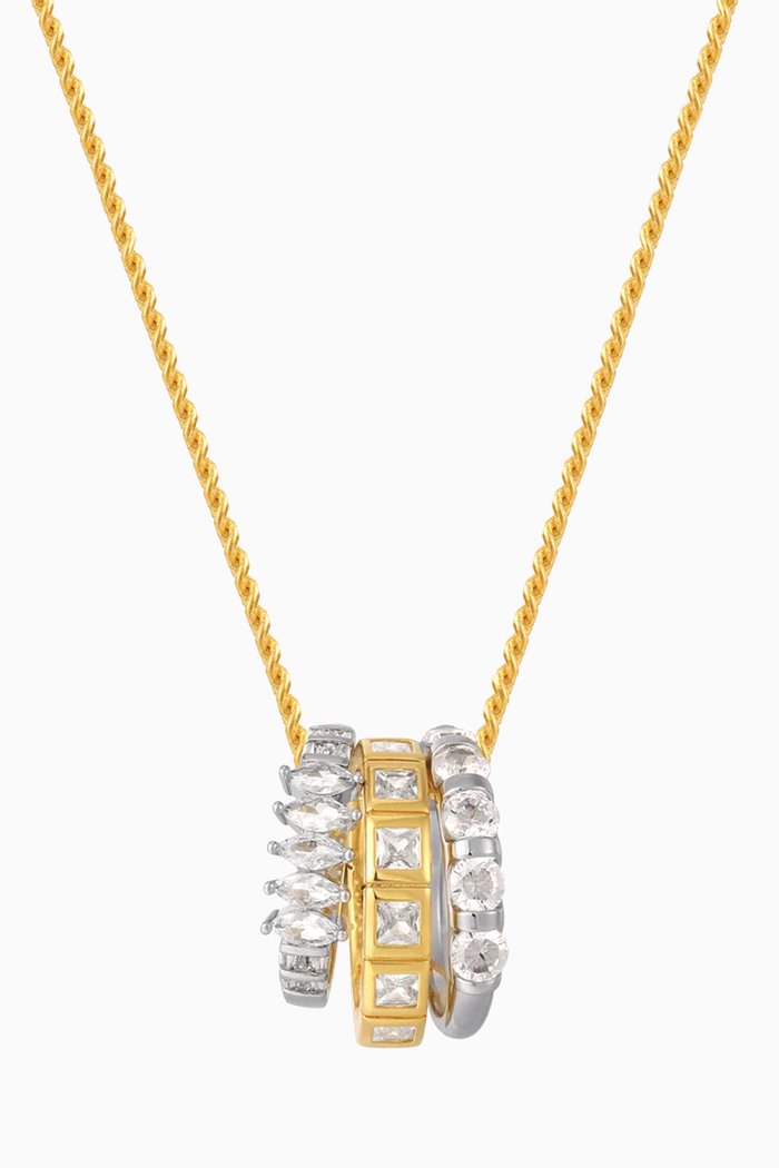 

Marry Me Charm Necklace in Gold-plated Brass, Multicolour
