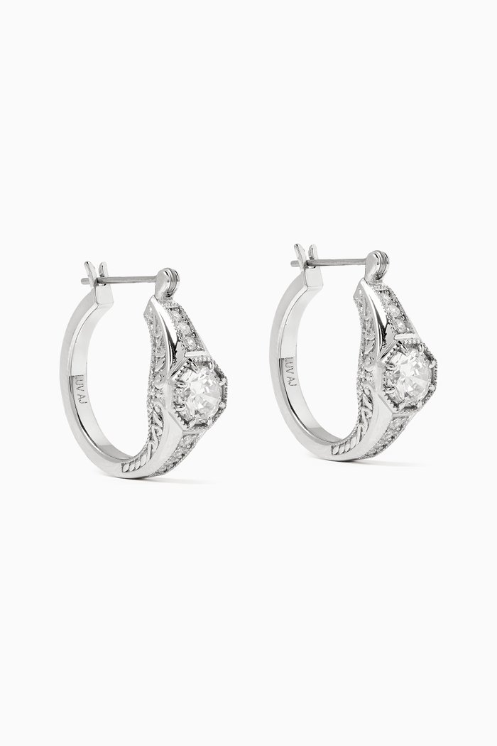 

Vintage Engagement Hoops in Silver-plated Brass