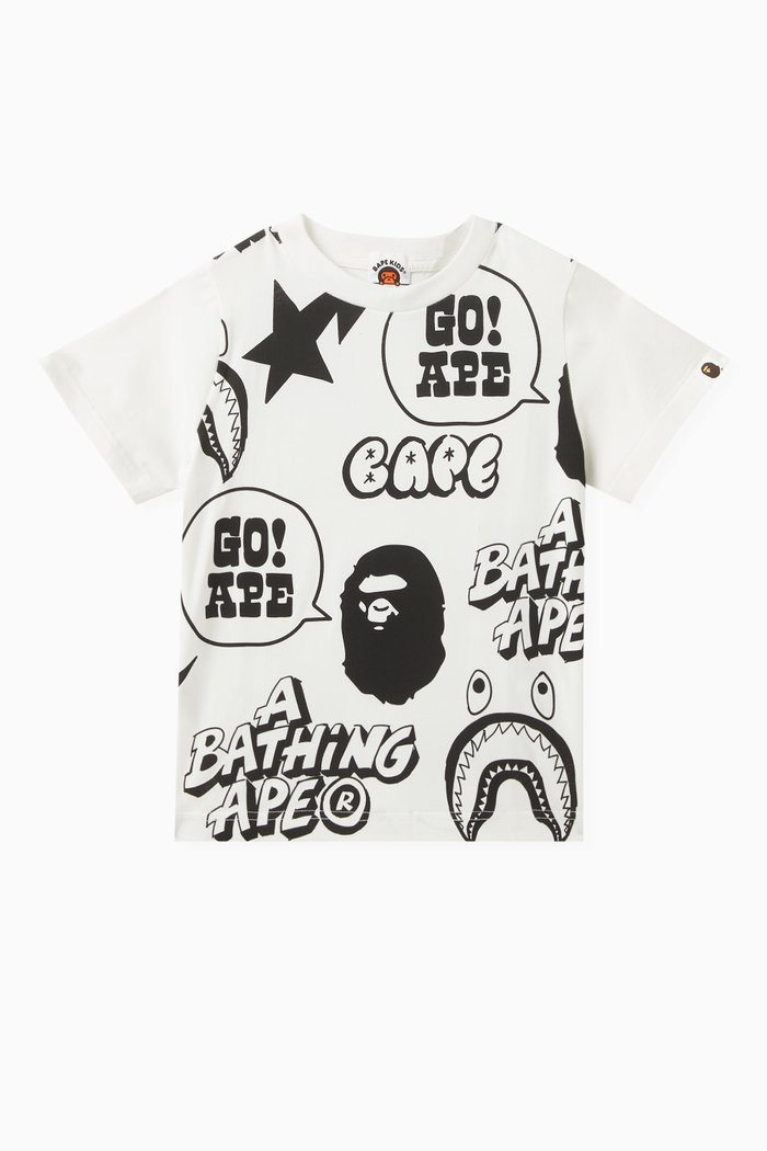 

Graffiti Loose-fit T-shirt in Cotton-jersey, White