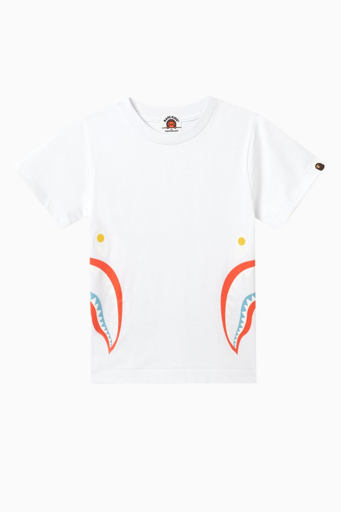 

Side Shark Graphic T-shirt in Cotton-jersey, White