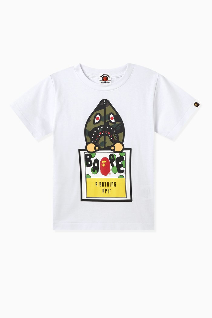 

1st Camo Milo Shark T-shirt in Cotton-jersey, White