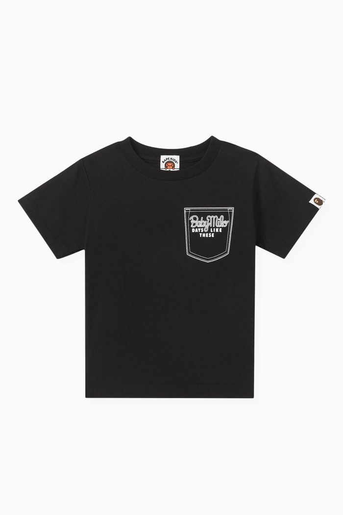 Baby Milo Pocket-print T-shirt in Cotton-jersey, Black