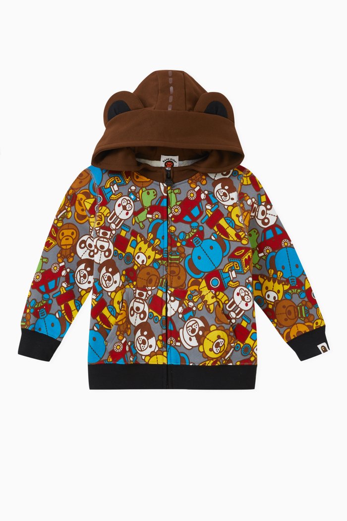 Baby Milo Toy Box Zip Hoodie, Multicolour