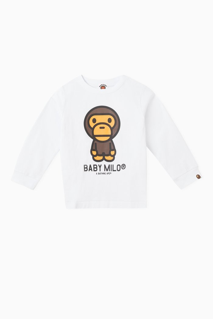 

Baby Milo Long-sleeve T-shirt in Cotton-jersey, White