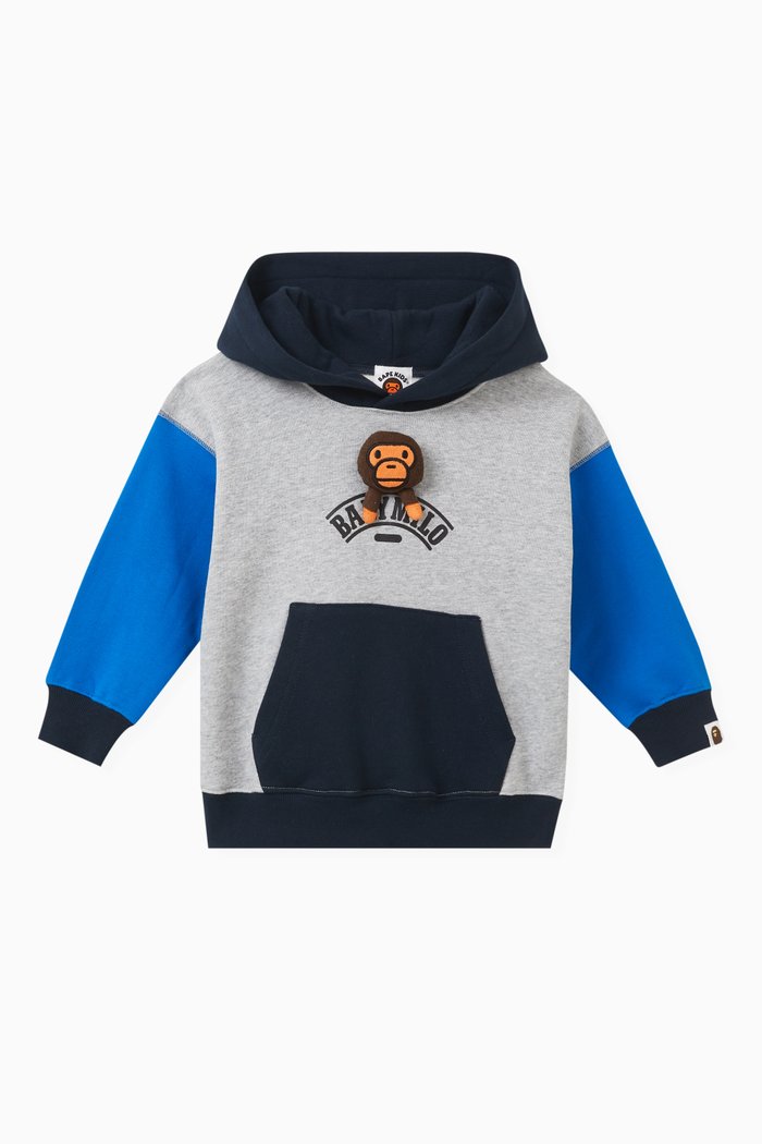 Baby Milo Colour-block Relaxed Hoodie in Cotton-fleece, Multicolour