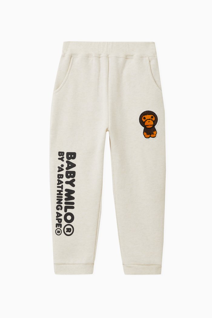 

Milo Patch Sweatpants in Cotton-fleece, White