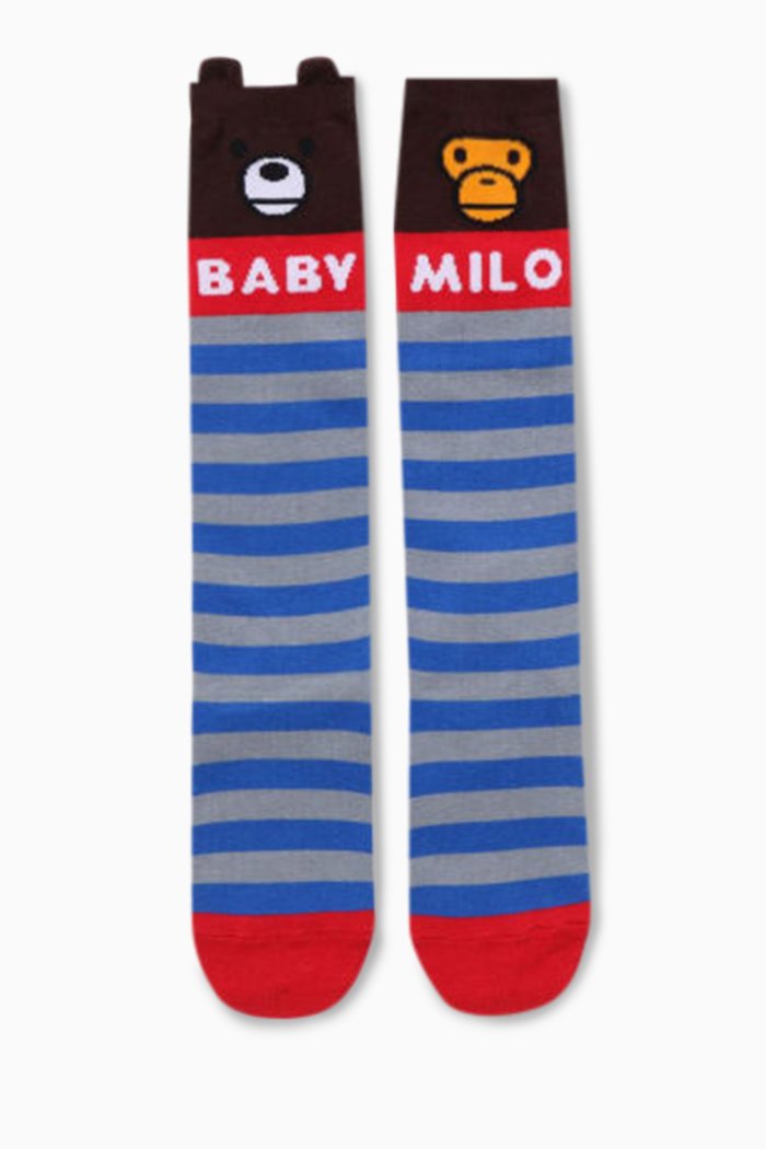 

Hoop Baby Milo Animal Ear Long Socks in Cotton-blend, Multicolour