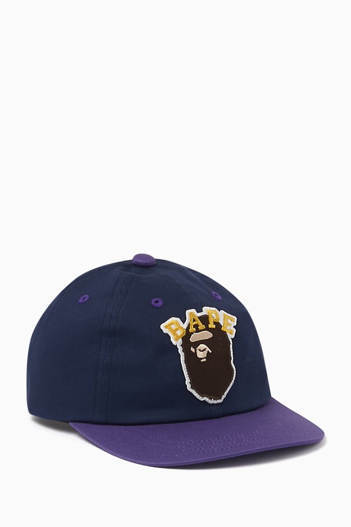 Head Patch Baseball Cap, Blue
