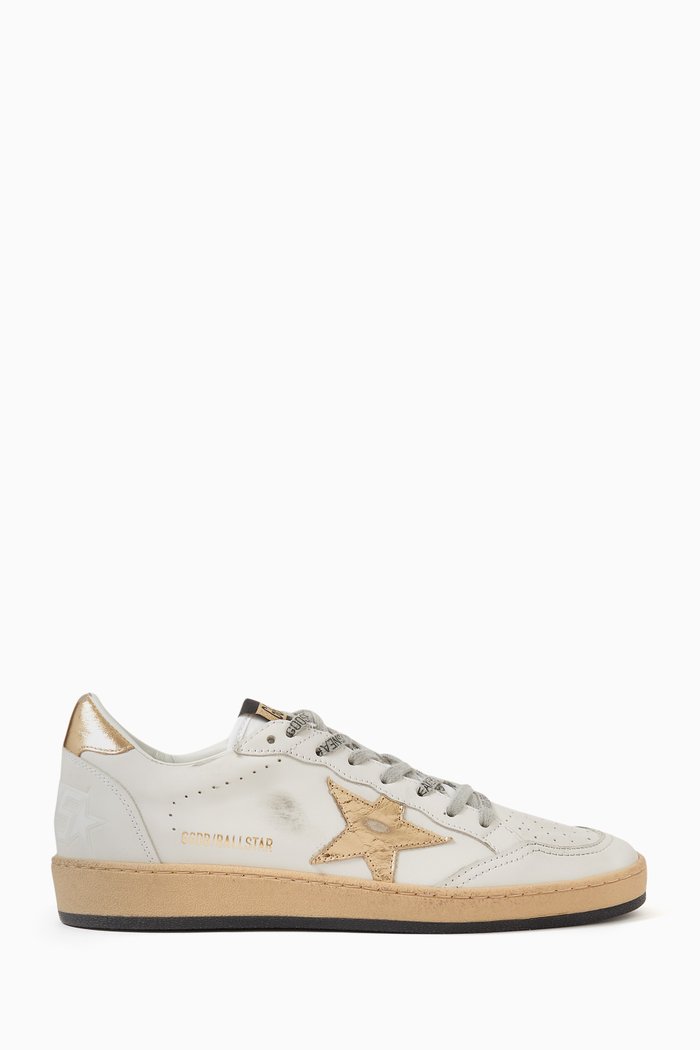

Ballstar Low-top Sneakers in Leather, Gold
