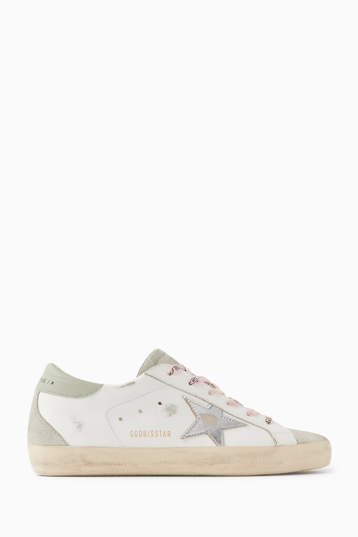 

Superstar Low-top Sneakers in Leather, Silver