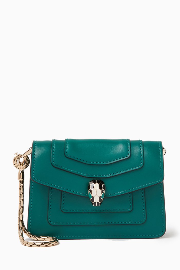 

Serpenti Forever Charm in Leather, Green