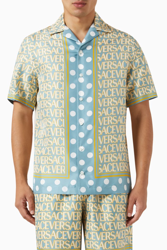 

Logo Print Shirts in Silk, Multicolour
