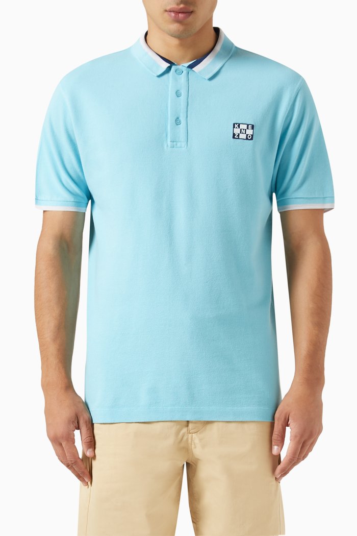 

Logo Polo Shirt in Cotton, Silver