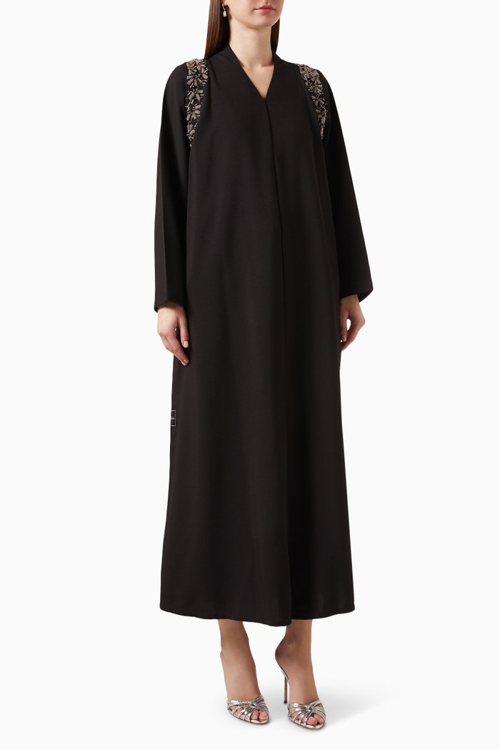 

Bead-embroidered Abaya, Black