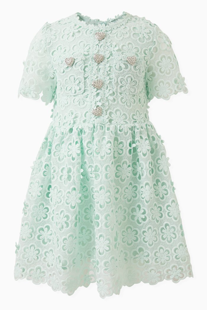

Floral Lace Dress, Green