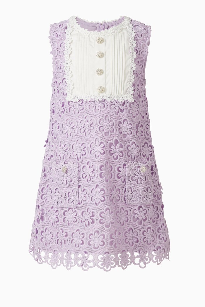 

Floral Lace Dress, Purple